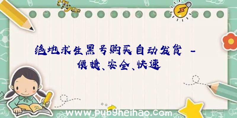 绝地求生黑号购买自动发货